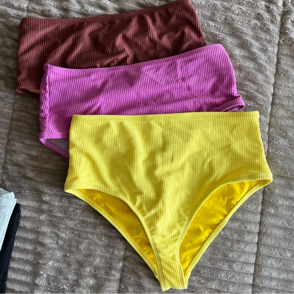 Three (3) Pairs of Dippin Daisies Balboa Swim Bottoms